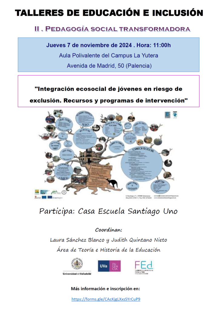 Segunda sesión de los “Talleres de educación e inclusión” – Pedagogía Social Transformadora – 07.11.24


