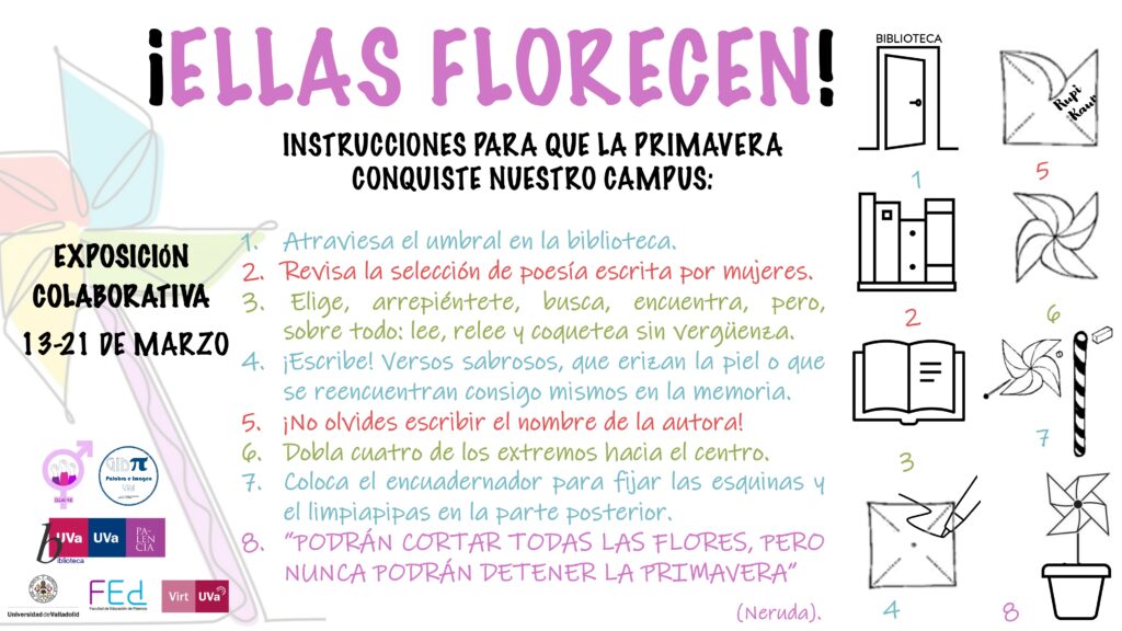 Cartel de la exposición colaborativa Ellas florecen.
