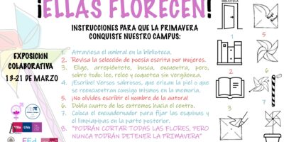 Cartel de la exposición colaborativa Ellas florecen.